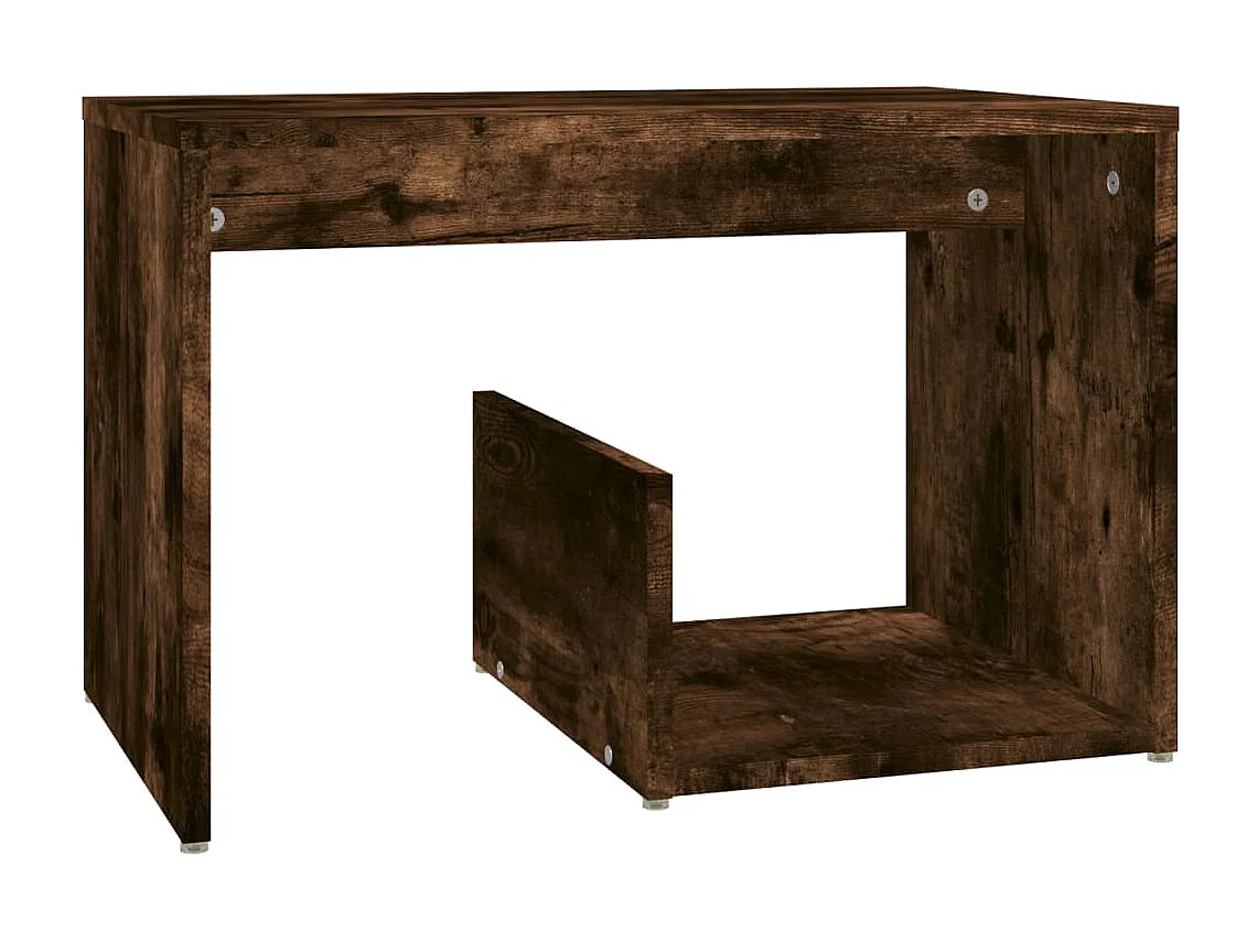 Table d'appoint Chêne fumé 59x36x38 cm Bois d'ingénierie