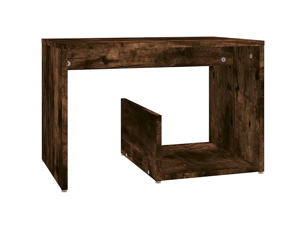 Table d'appoint Chêne fumé 59x36x38 cm Bois d'ingénierie