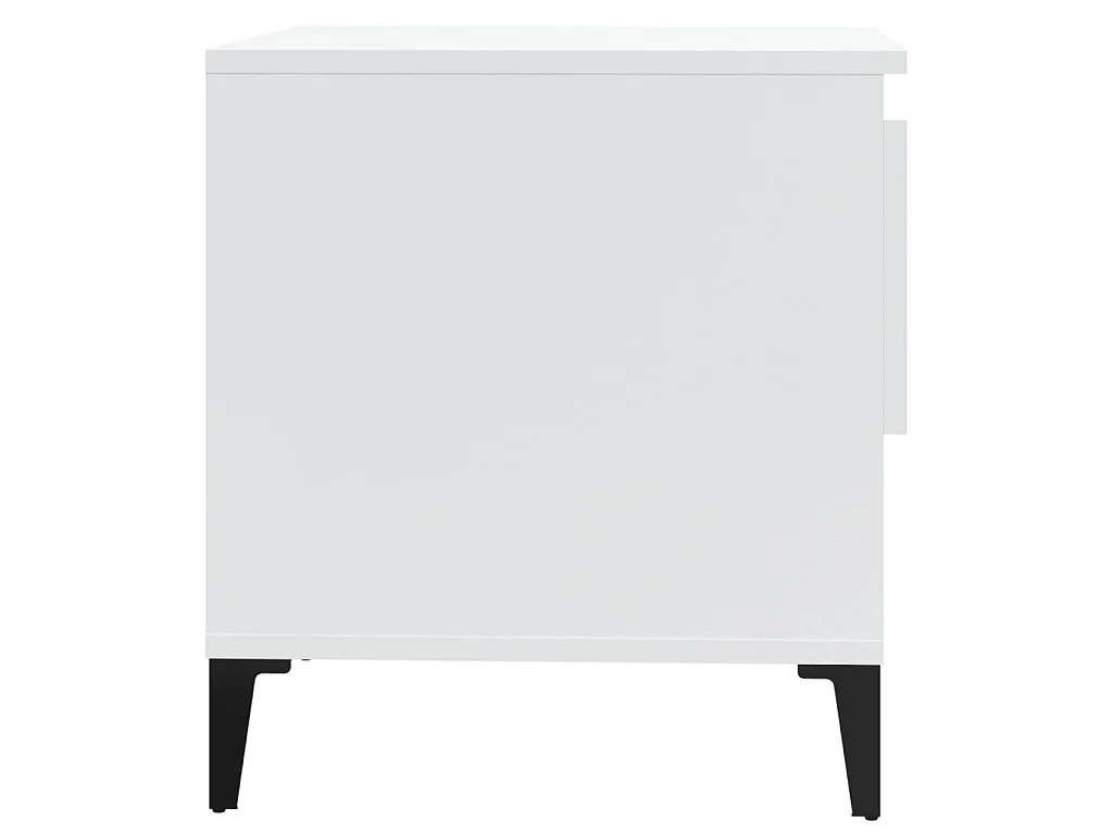 Beistelltisch Hochglanz-Weiß 50x46x50 cm Holzwerkstoff