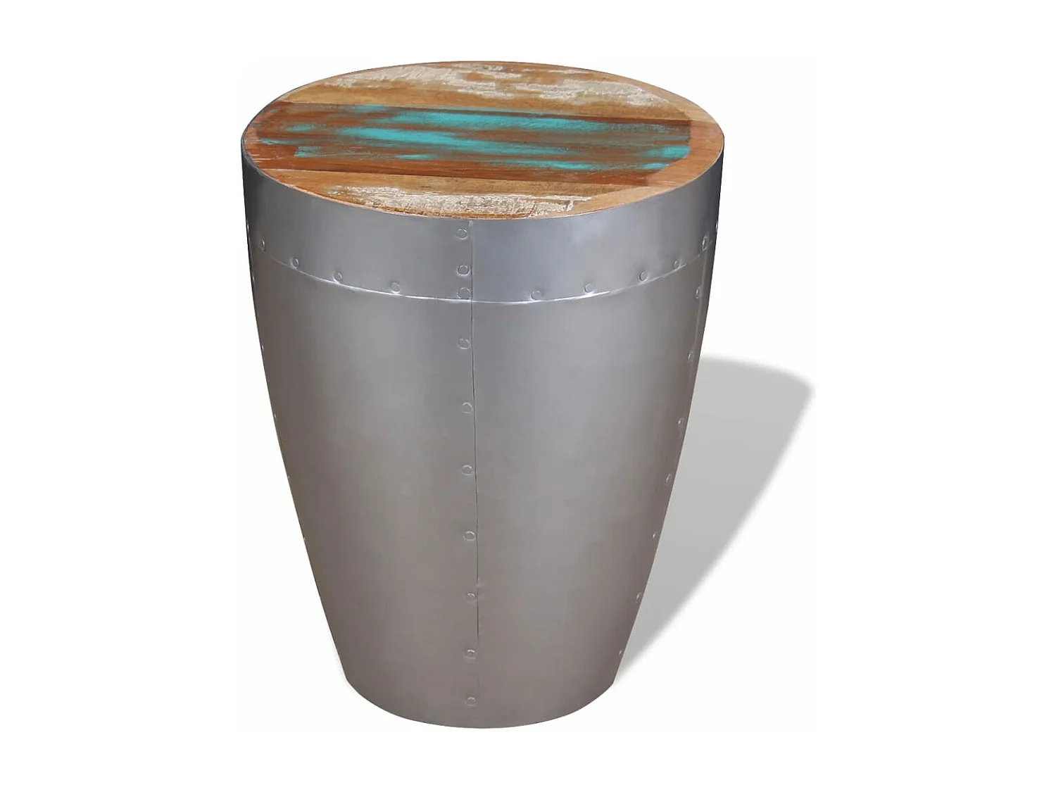 Sitzhocker im Retro-Industrie-Design Altholz