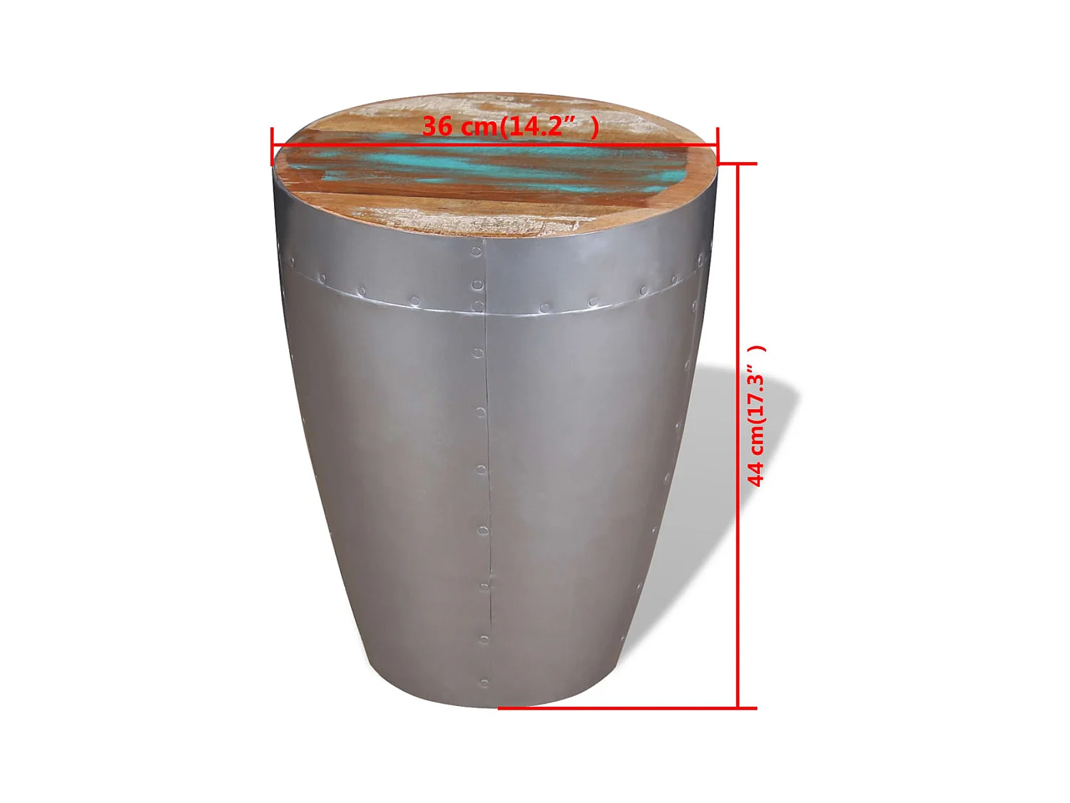 Sitzhocker im Retro-Industrie-Design Altholz