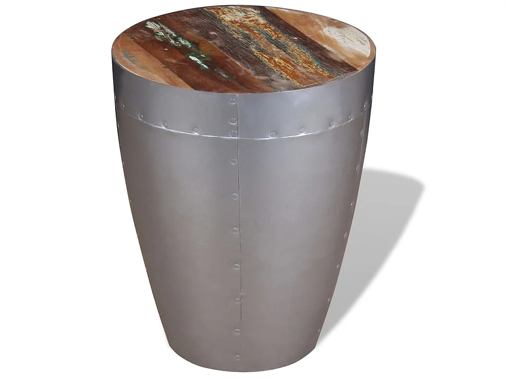 Tabouret aviateur Bois de récupération massif