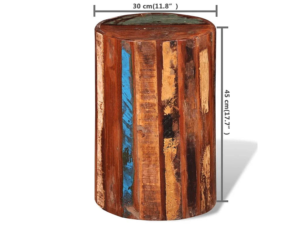 Kruk massief gerecycled hout