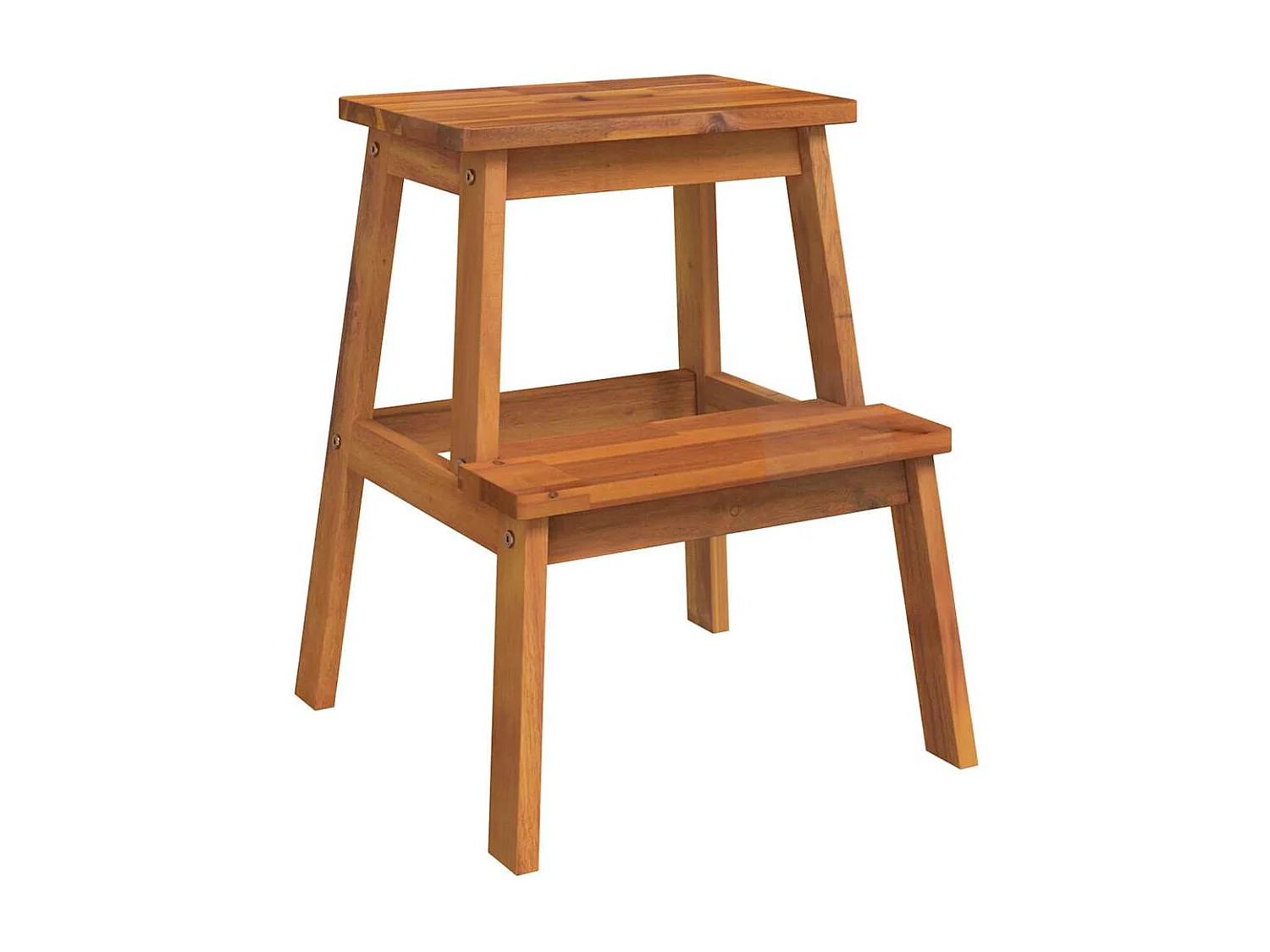 Tabouret-escabeau 2 marches 40x38x50 cm Bois d'acacia solide