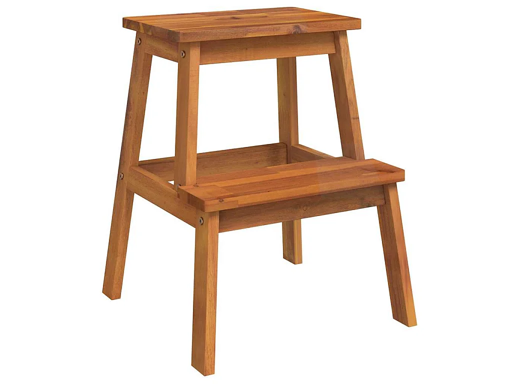 Kruk 2-staps 40x38x50 cm massief acaciahout