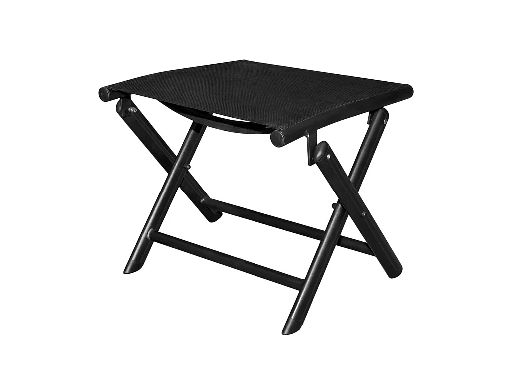 Repose-pied pliable Noir Aluminium
