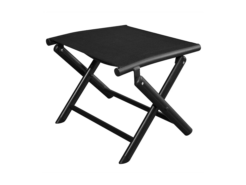 Repose-pied pliable Noir Aluminium