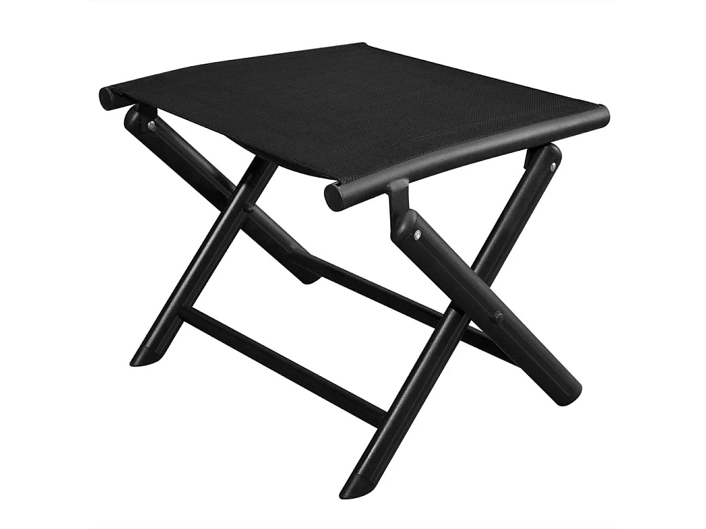 Repose-pied pliable Noir Aluminium
