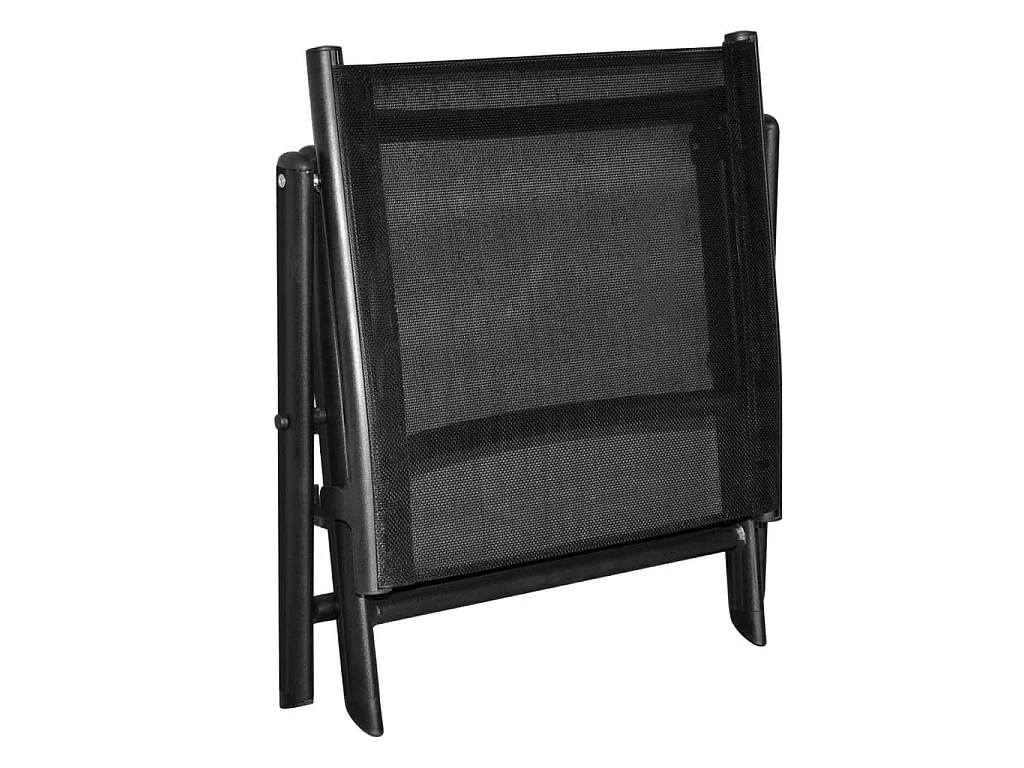 Repose-pied pliable Noir Aluminium