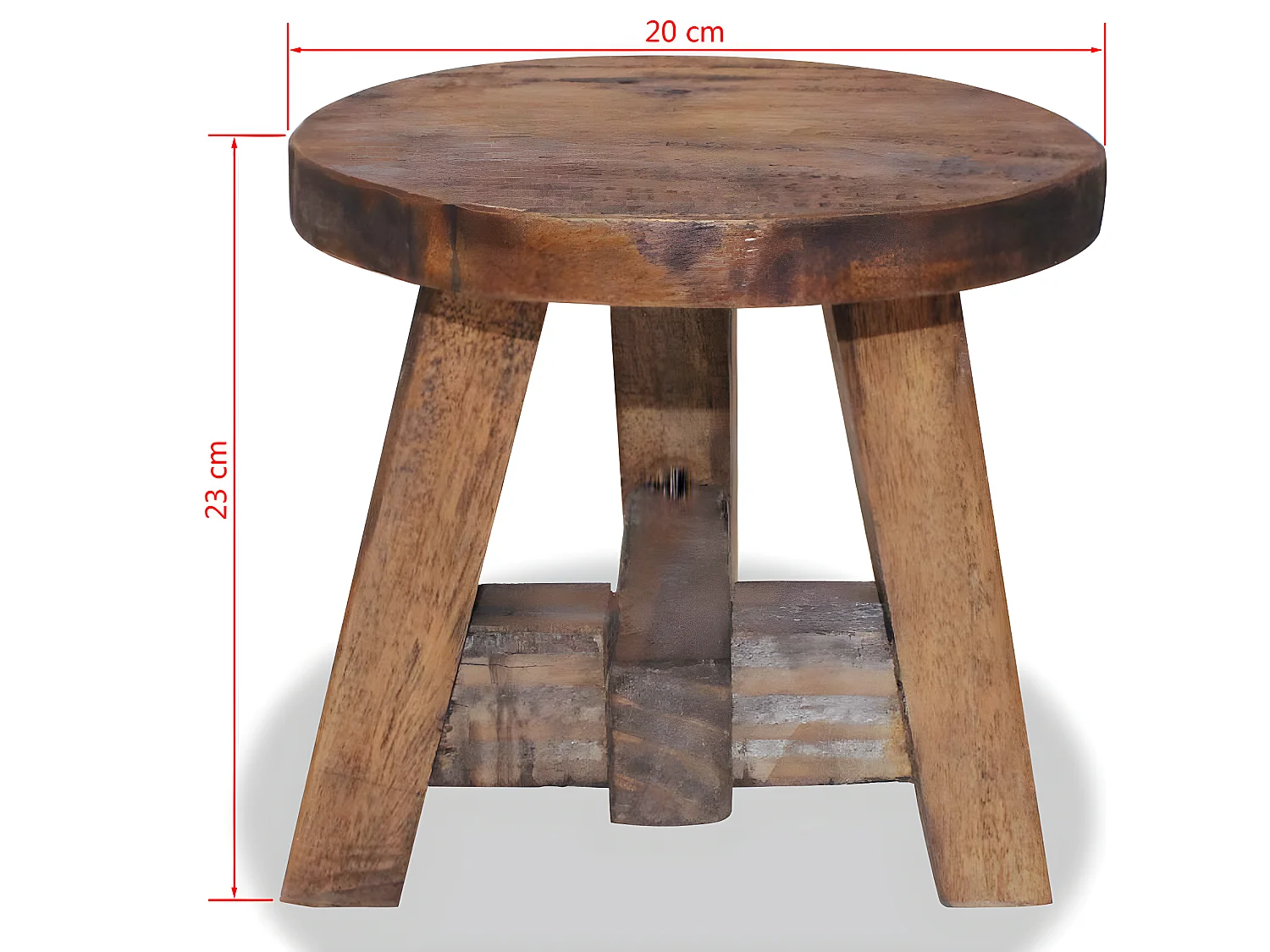 Tabouret bois d'acajou massif