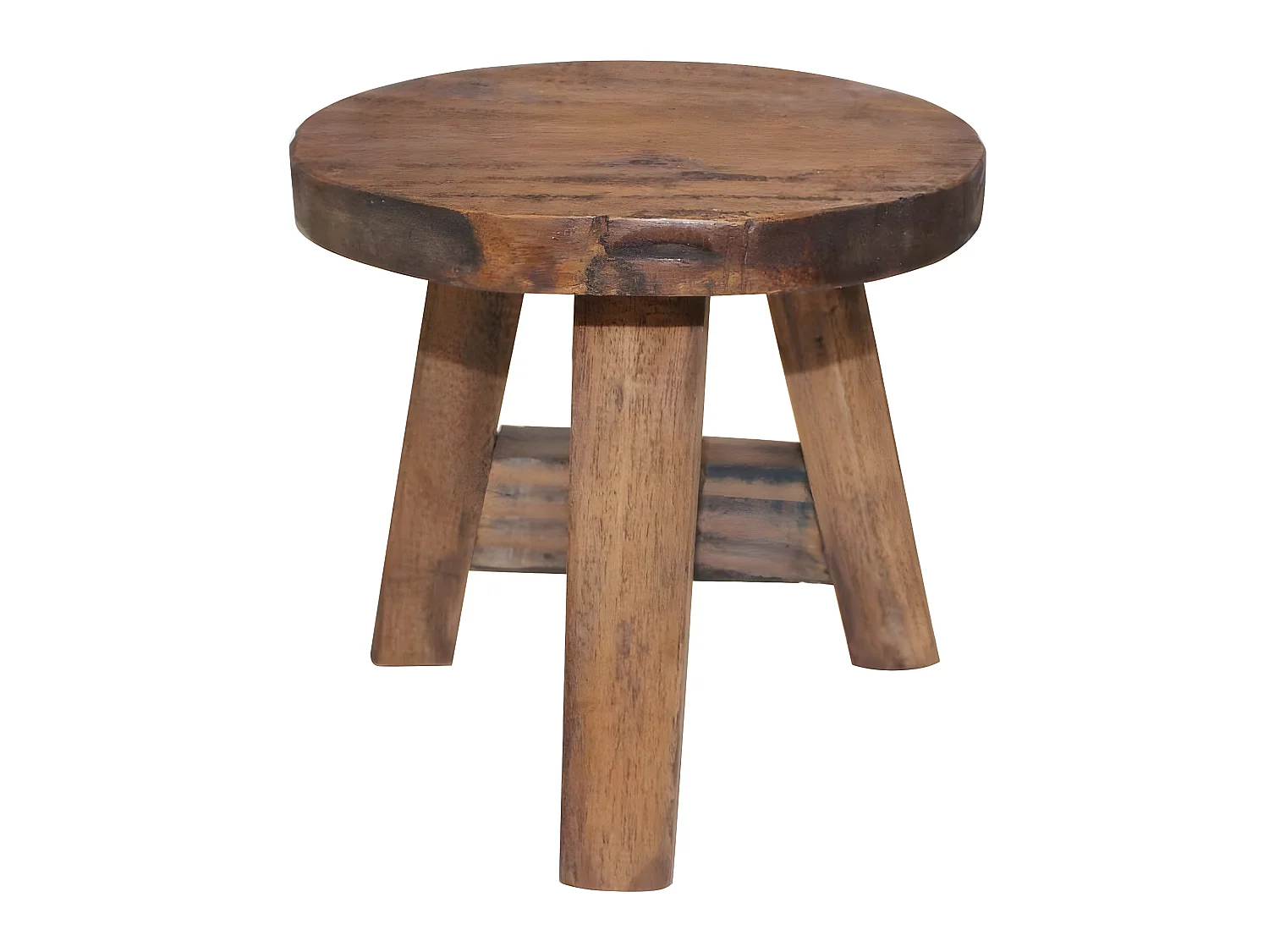 Tabouret bois d'acajou massif