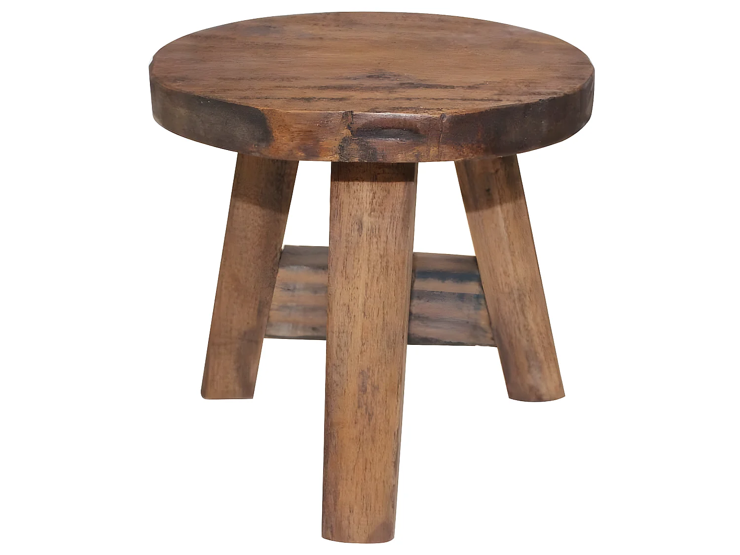 Tabouret bois d'acajou massif