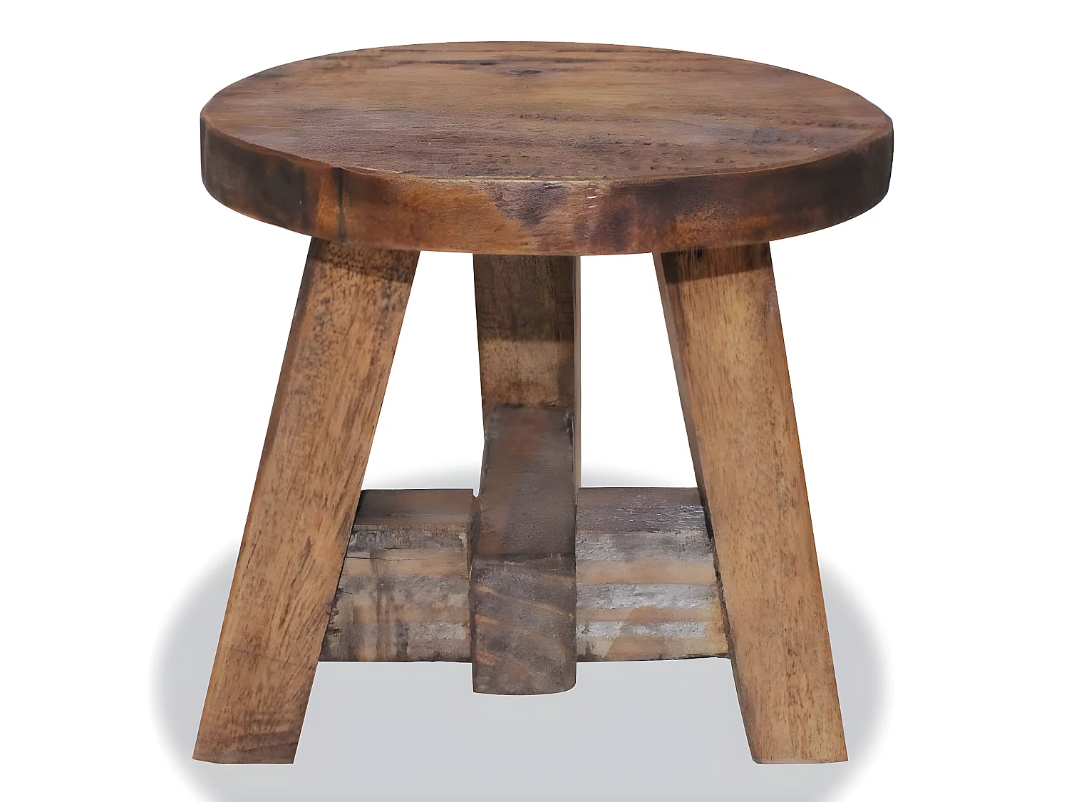 Tabouret bois d'acajou massif
