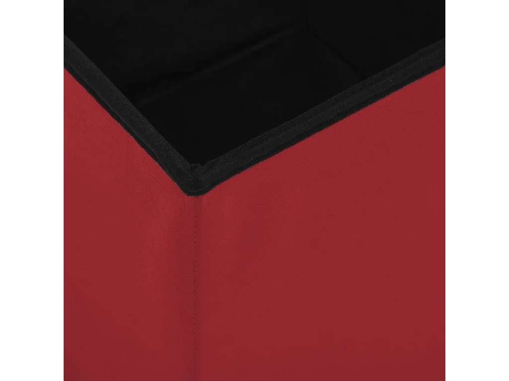 Tabouret de rangement pliable Rouge bordeaux PVC