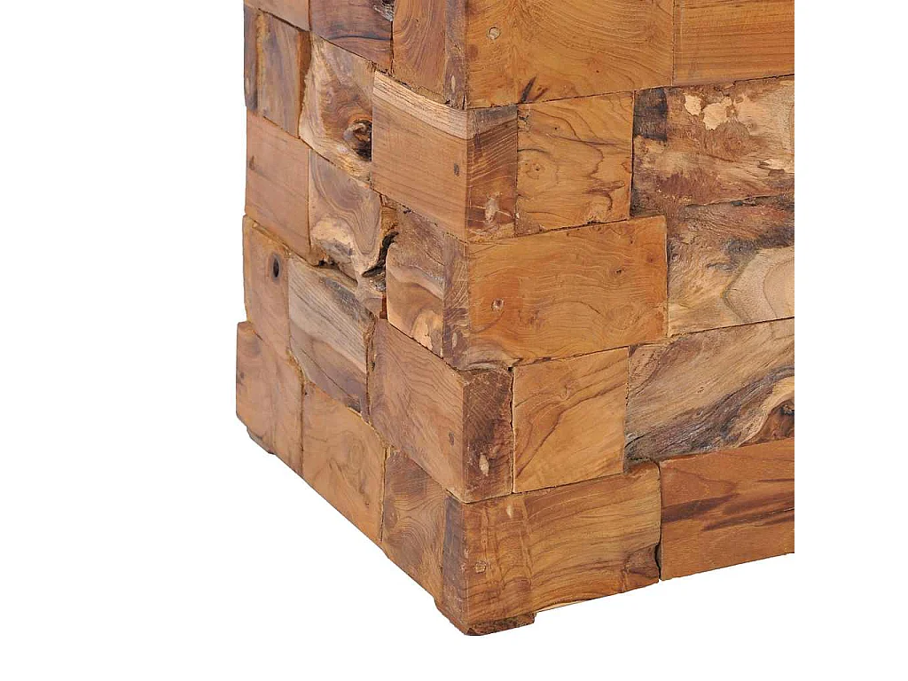 Hocker mit Stauraum Massivholz Teak