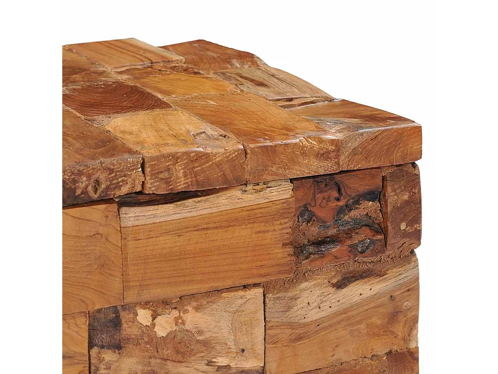 Tabouret de rangement Bois de teck massif