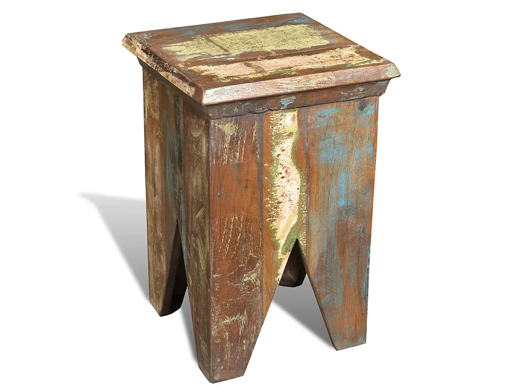 Tabouret Bois de récupération massif