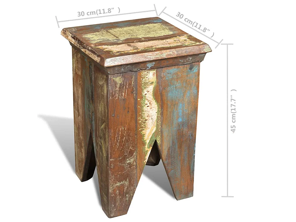 Tabouret Bois de récupération massif