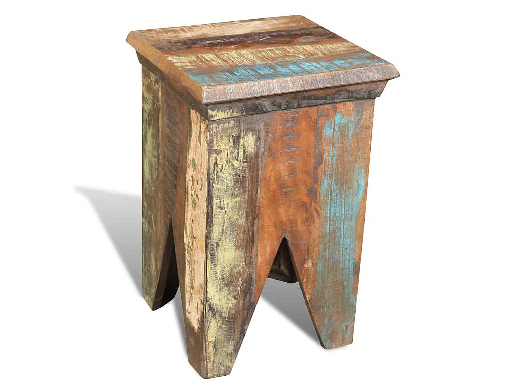 Tabouret Bois de récupération massif