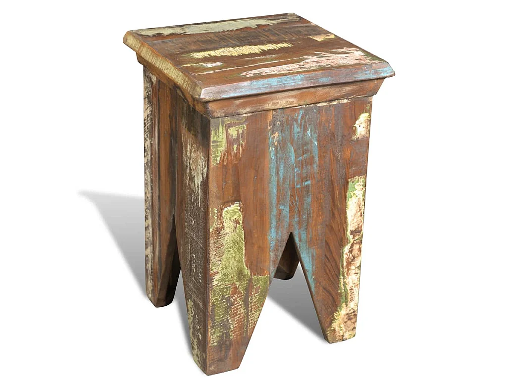 Tabouret Bois de récupération massif