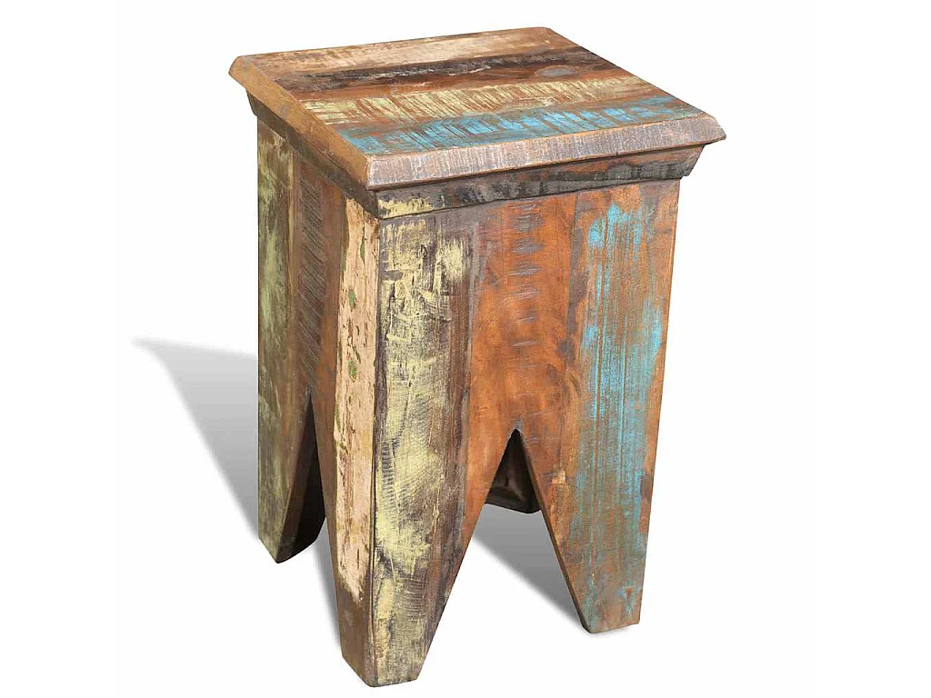 Tabouret Bois de récupération massif