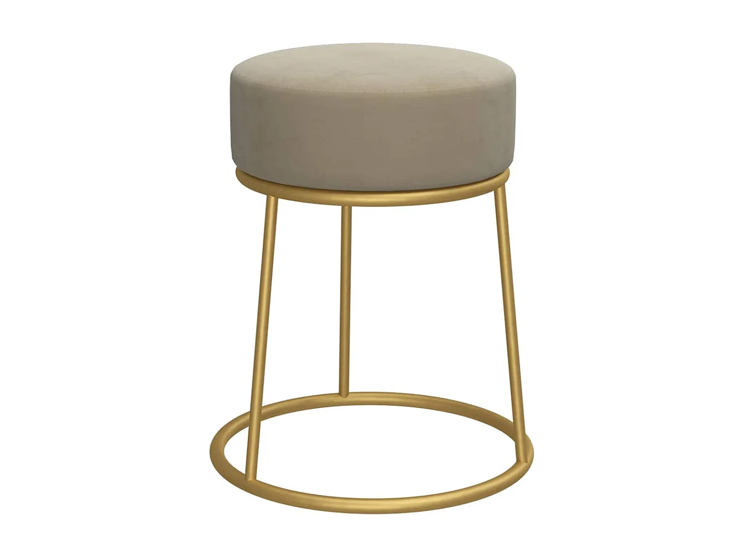 Tabouret rond Gris foncé Velours