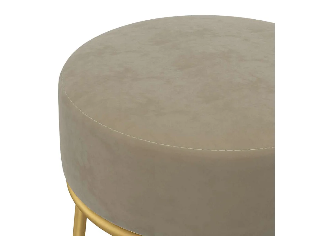 Tabouret rond Gris foncé Velours