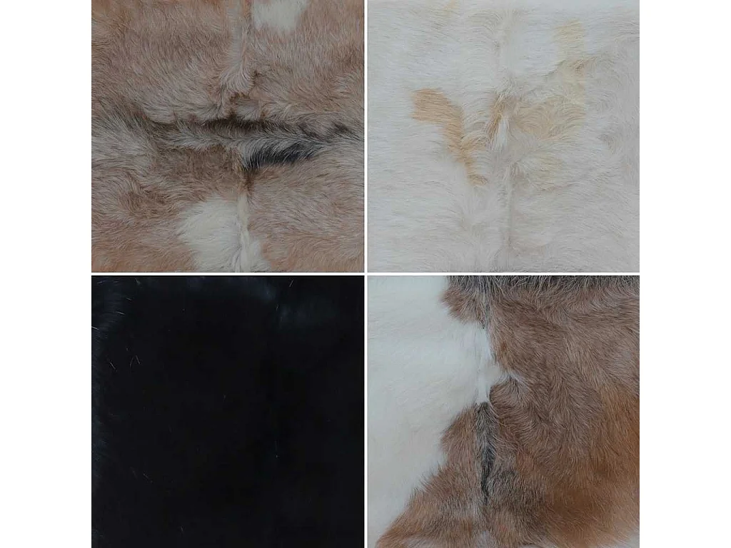 Klapphocker Ziegenleder und Massivholz Teak