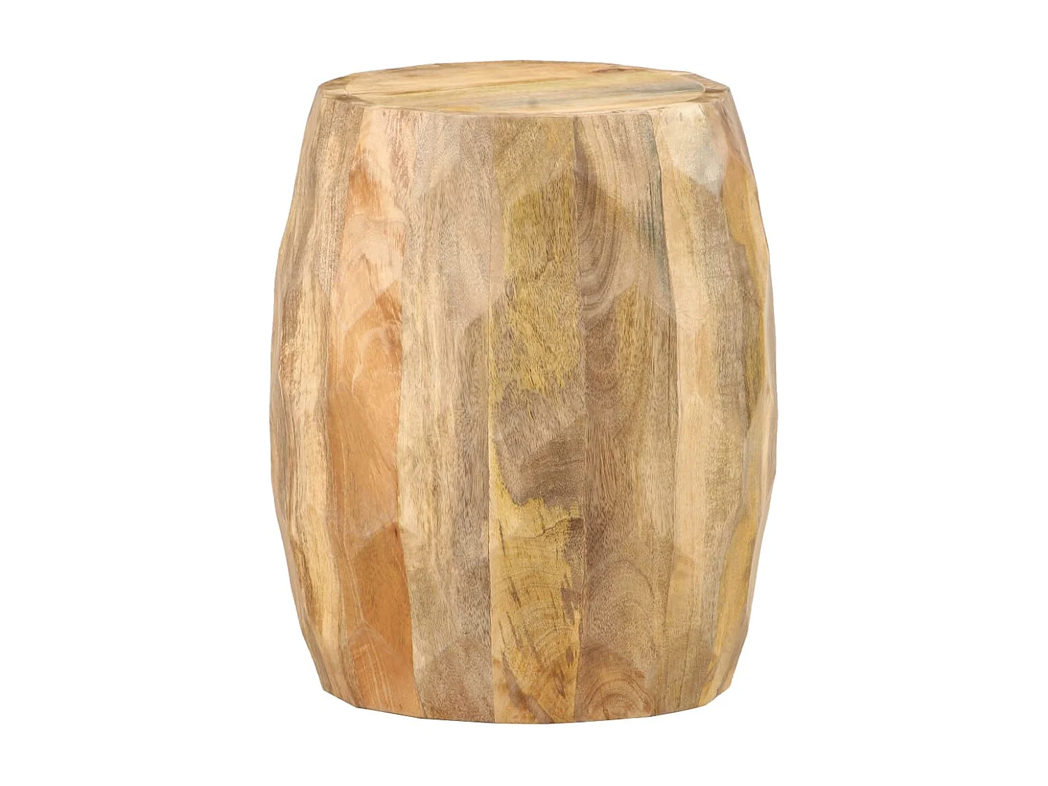 Tabouret tambour Bois de manguier solide