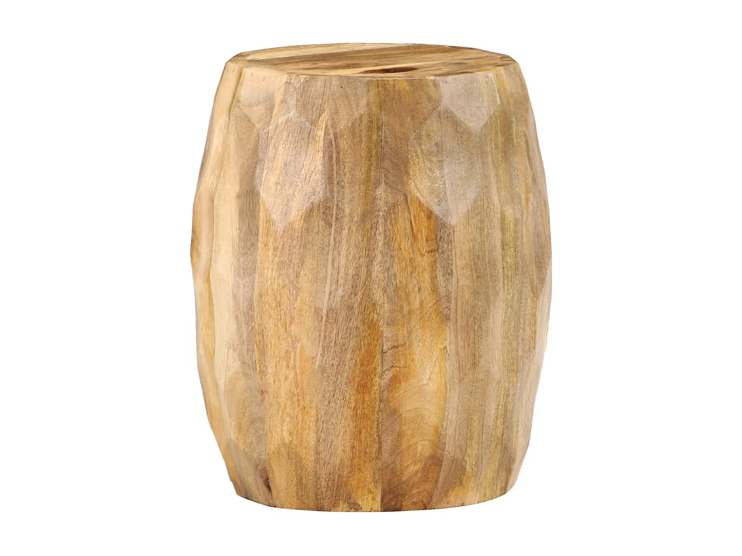 Tabouret tambour Bois de manguier solide