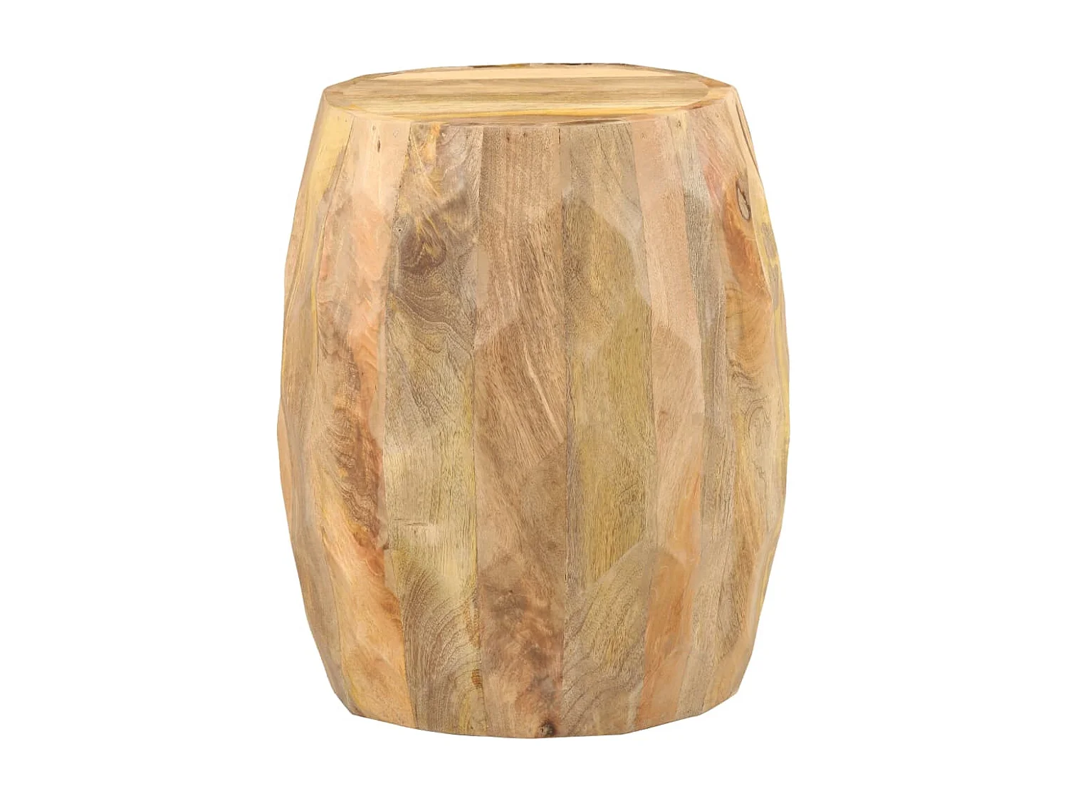 Tabouret tambour Bois de manguier solide