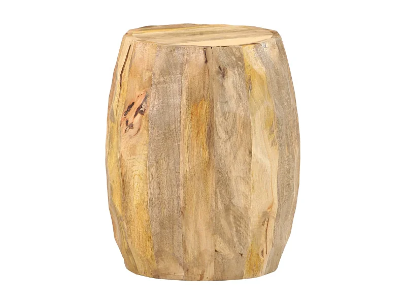 Tabouret tambour Bois de manguier solide