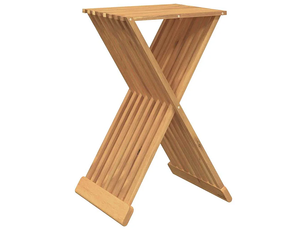 Tabouret pliant 40x32,5x70 cm Bois massif de teck