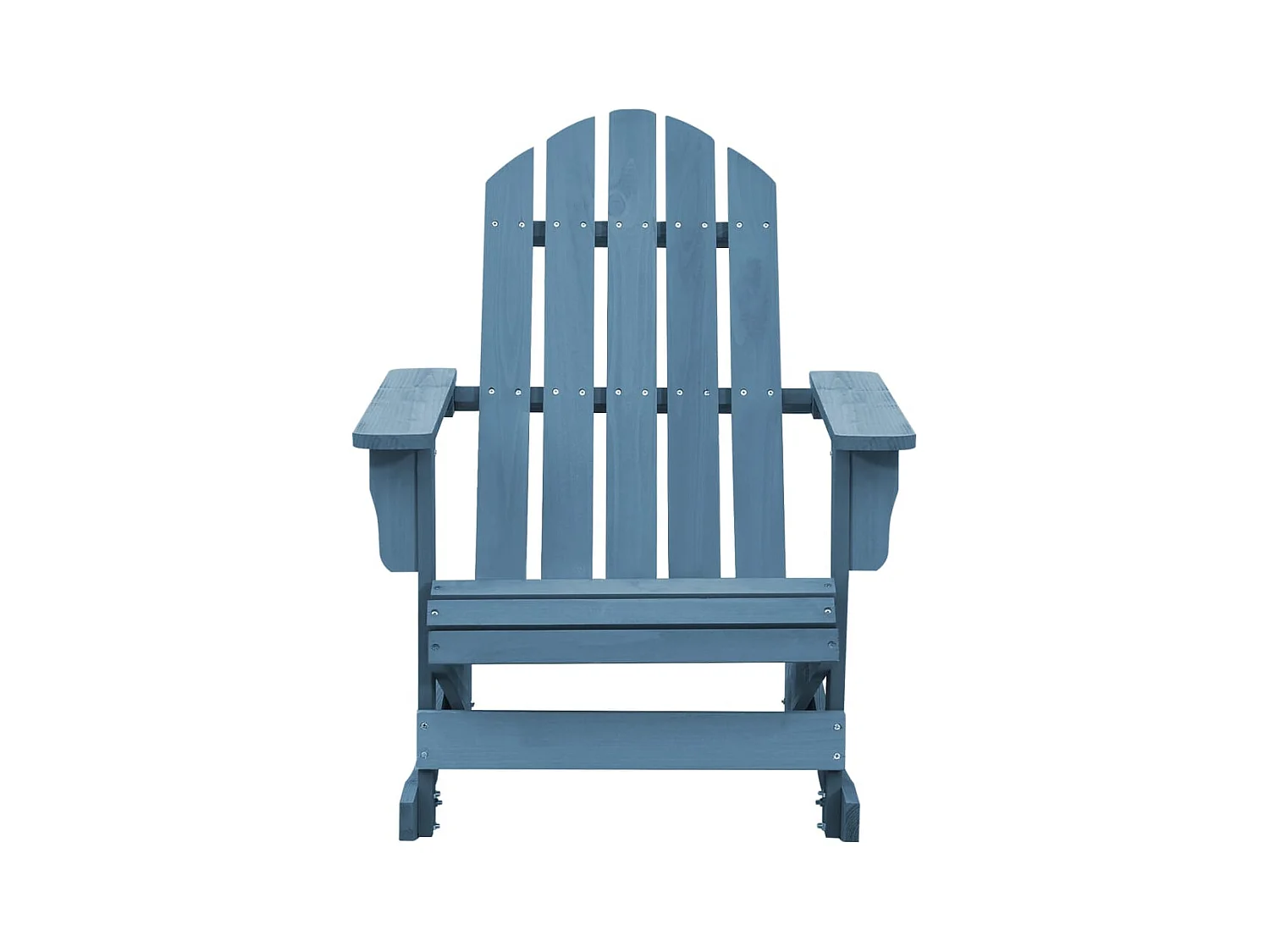 Chaise à bascule de jardin Adirondack bois de sapin massif bleu