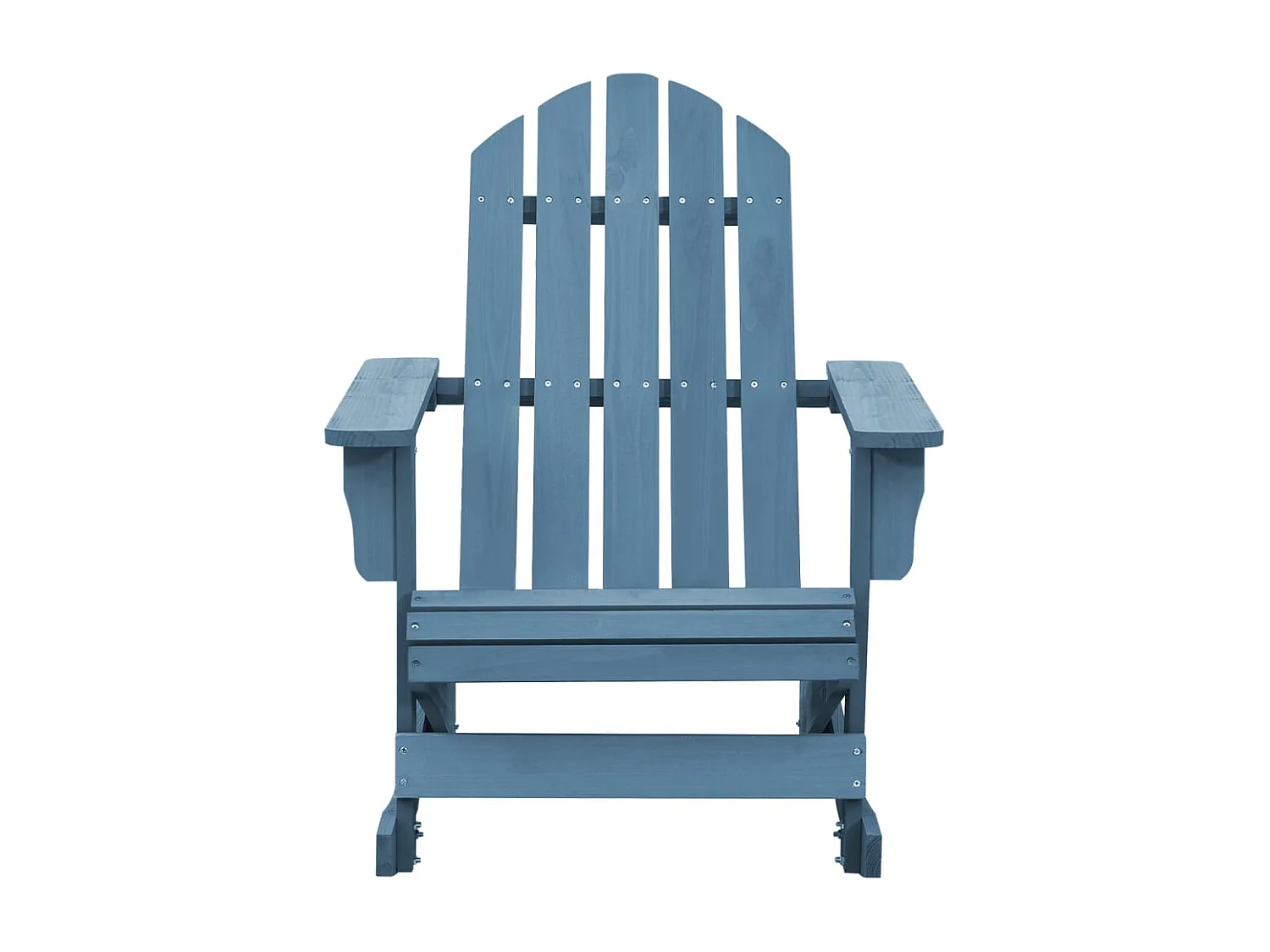 Chaise à bascule de jardin Adirondack bois de sapin massif bleu