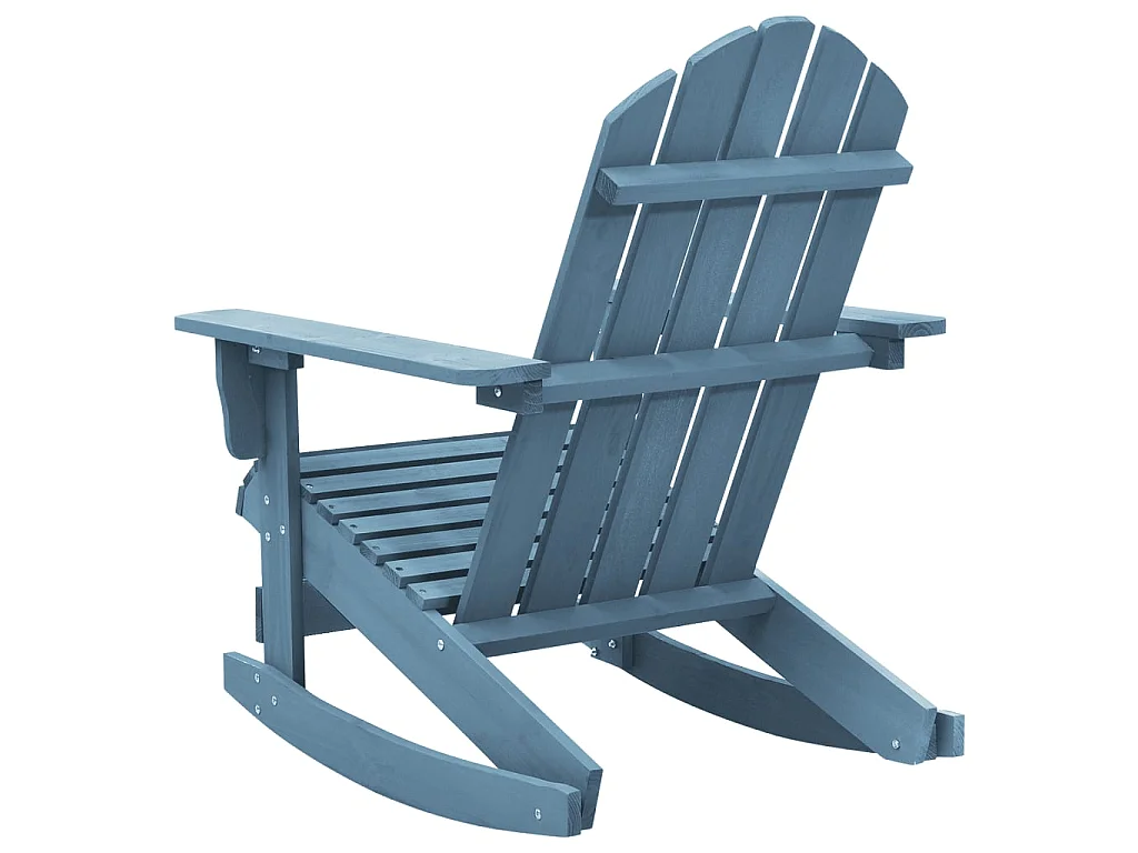 Chaise à bascule de jardin Adirondack bois de sapin massif bleu