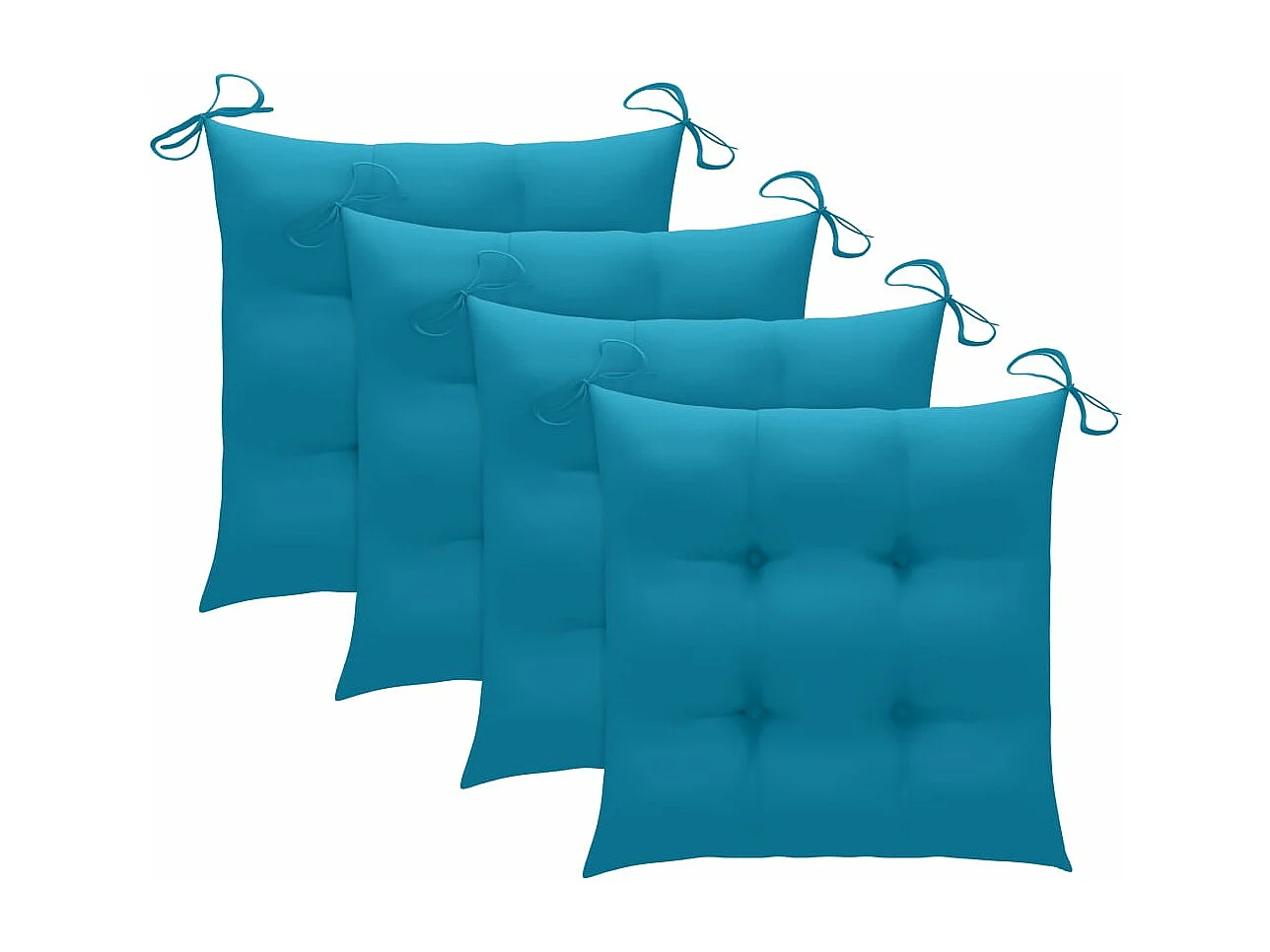 Chaises à manger d'extérieur lot de 3 et coussins Acacia massif