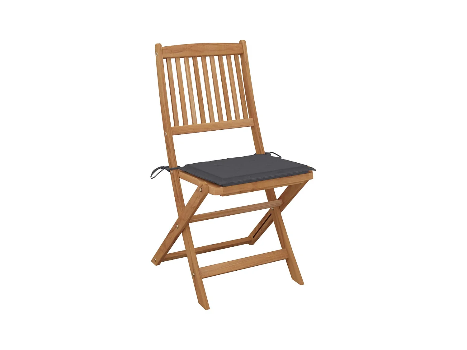 Sedie da Giardino Pieghevoli 4 pz con Cuscini Massello Acacia