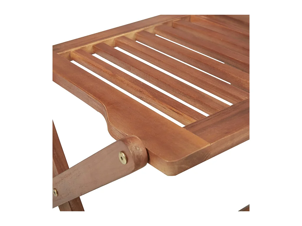 Sedie da Giardino Pieghevoli 4 pz con Cuscini Massello Acacia