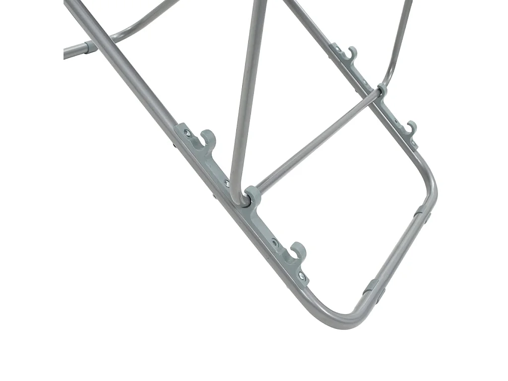 Chaises de plage pliables lot de 2 Acier et tissu oxford Gris