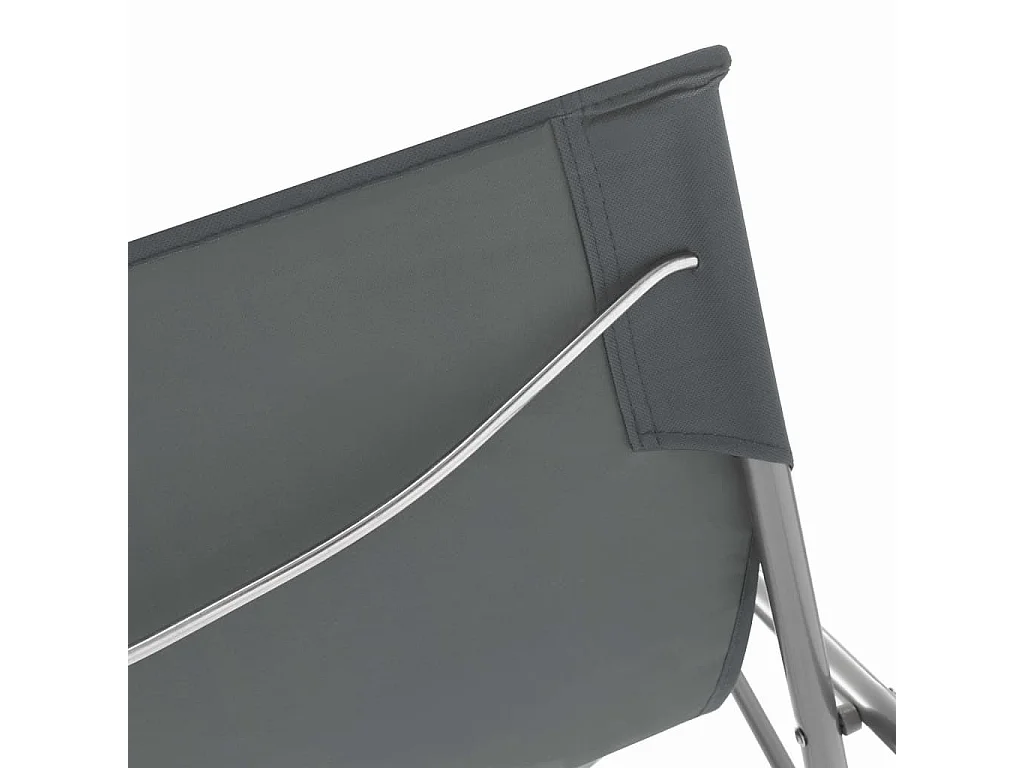 Klappbare Strandstühle 2 Stk. Stahl und Oxford-Gewebe Grau