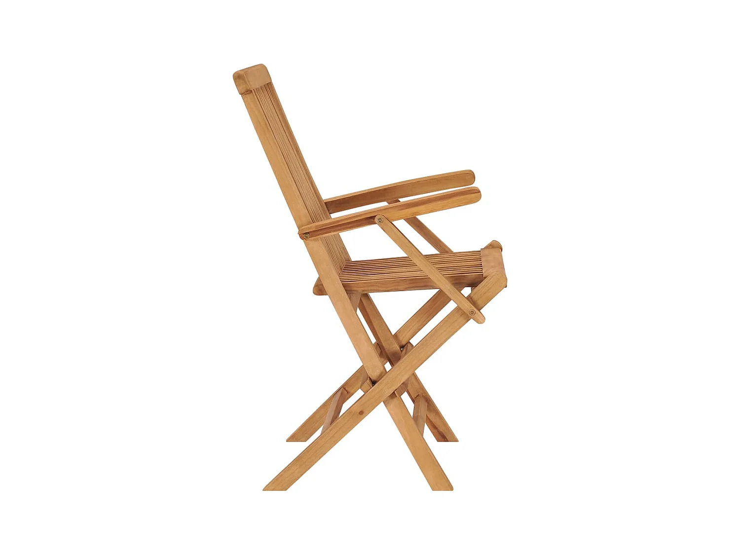 Chaises de jardin pliables lot de 3 Bois de teck massif