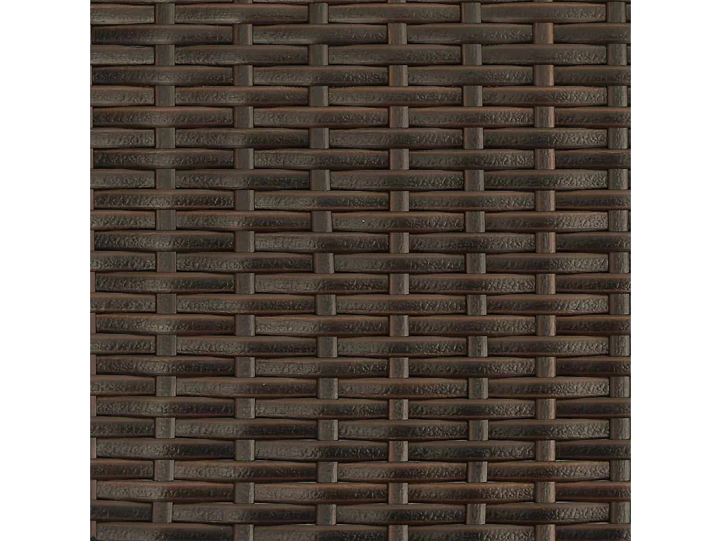 Chaises empilables d'extérieur lot de 6 Résine tressée Marron