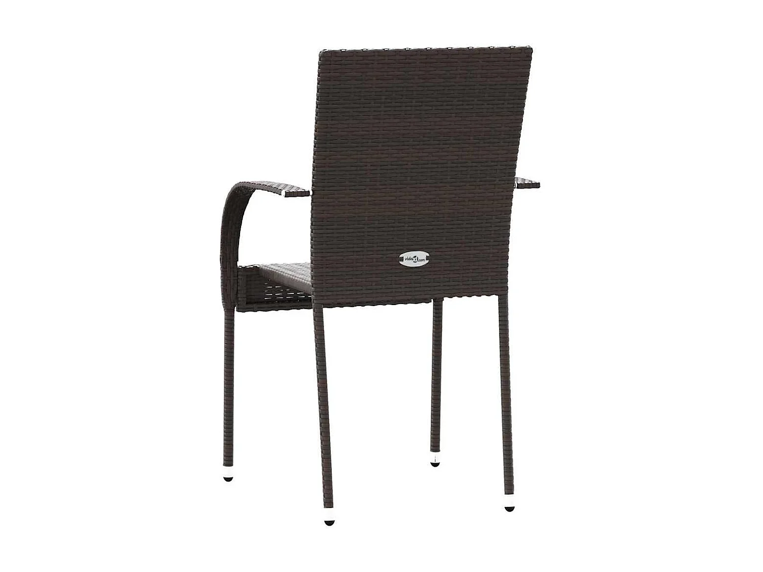 Cadeiras de exterior empilháveis 6 pcs vime PE castanho