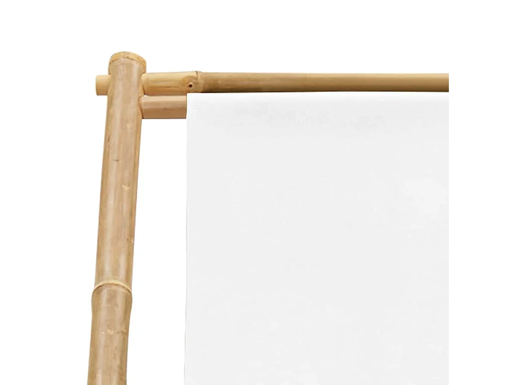 Terrasstoel bamboe en canvas