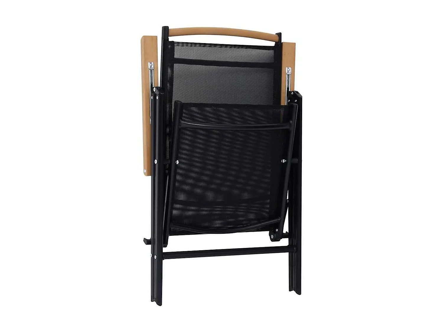 Chaises de jardin pliables lot de 6 Textilène Noir