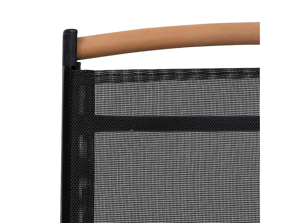 Chaises de jardin pliables lot de 6 Textilène Noir