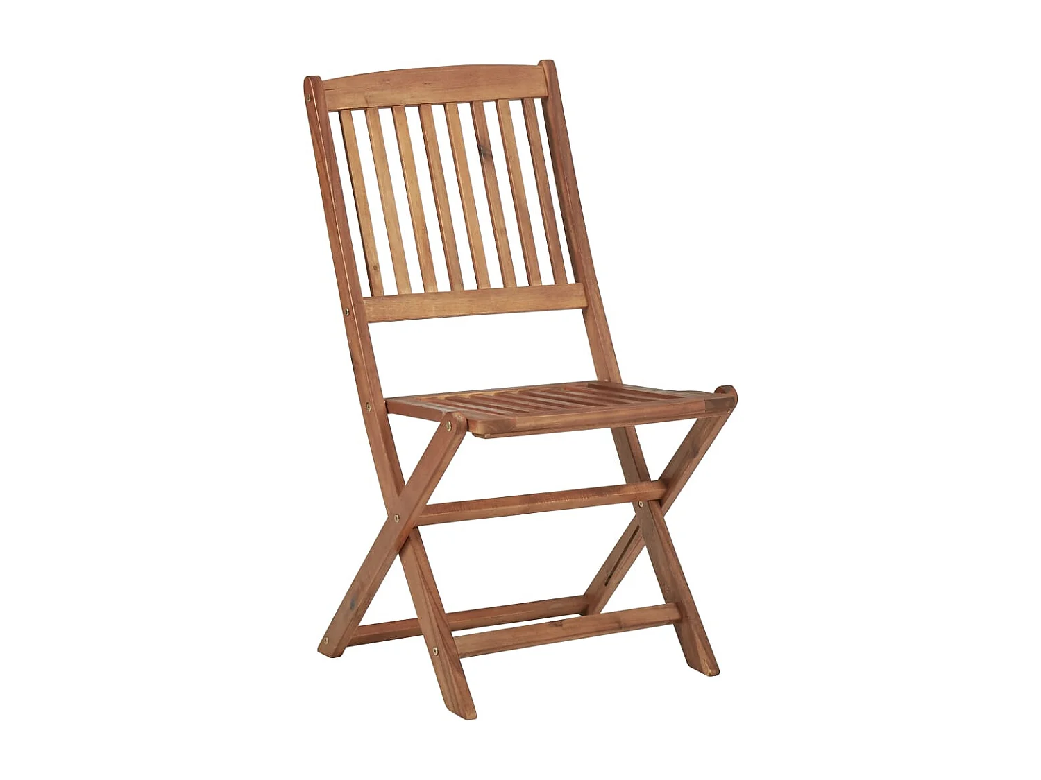 Chaises pliables de jardin lot de 2 avec coussins Bois d'acacia