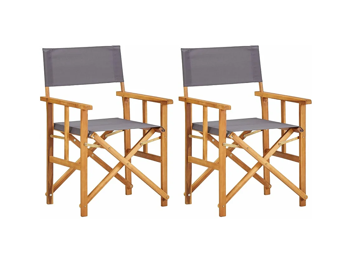 Regisseursstoelen 2 st massief acaciahout