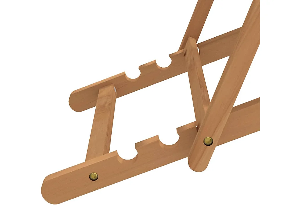 Strandstuhl Klappbar Massivholz Teak Blau